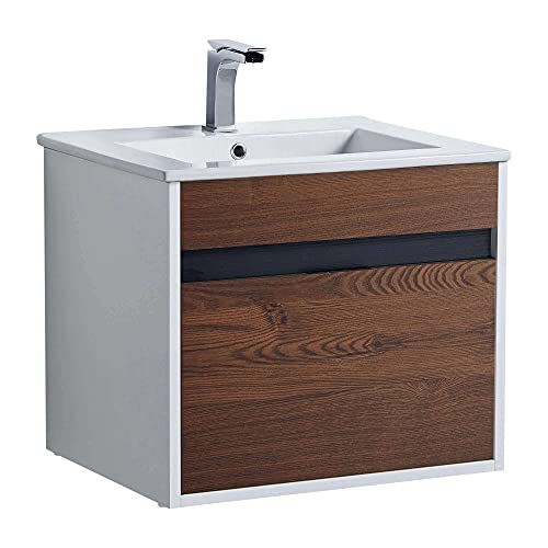 Cheapest 🛒 Fine Fixtures - Wall Mount Bathroom Vanity And Sink, Knob Free Design - Alpine Collection -