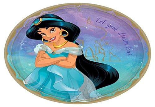 Assiettes Jasmine Disney Princess rigides pour table sans casse