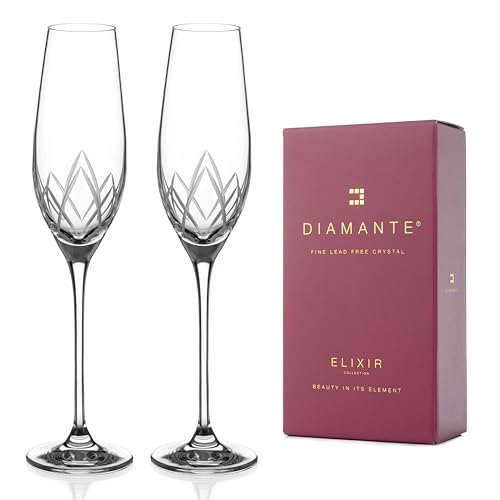 Copas de champán DIAMANTE Lotus cristal resistente que no pierde brillo 3