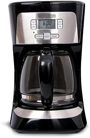 BLACK+DECKER 12-Cup Programmable Coffee Maker, Black