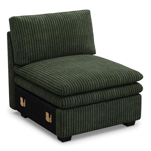 Belffin Single Seat Module for Large Modular Sectional Sofa, Upholstered Armless Part for Plush Corduroy Sectional Couches for Living Room, Apartment,