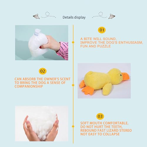 MooGlamor Brinquedo de pelúcia para cães e gatos pequenos (amarelo, tamanho pequeno)