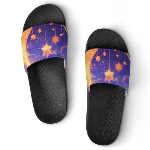 Pantoufles de bain antidérapantes Lune étoilée sandales maison 37