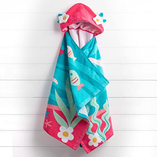 Image of Stephen Joseph girls HOODED TOWEL, Mermaid, 46 X24 US