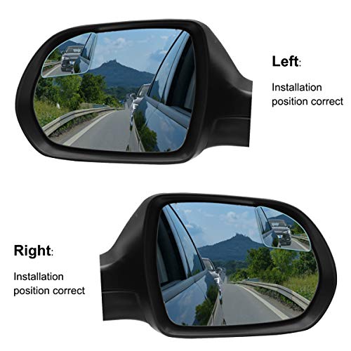 Pomfw Blind Spot Car Mirror, Rearview Convex Side Mirrors For Cars Suv Truck Van Stick On 3M Adhesive, Rear View Hd Glass Frameless Sway Rotate Adjustable Wide Angle, 2 Inch Fan-Shaped 2Pcs #TOP6