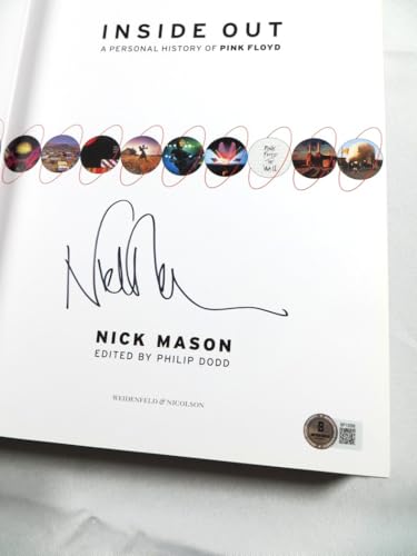 nick mason signed autographed book inside out history of pink floyd bas bp13588