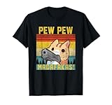 Pew Pew Madafakas Cat Vintage Funny Animal Lovers Meme Regalos Camiseta