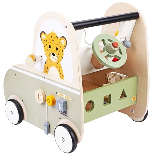 Motricité et éveil de l'enfant avec le trotteur en bois Engelhart 640055