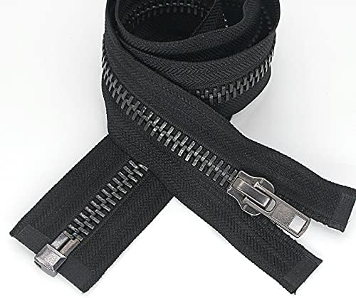 #10 28 Inch Separating Jacket Zippers Heavy Duty Metal Zipper Black Nickel for DIY Sewing Crafts Jacket Coat,1PC/Pack,SHUNLI
