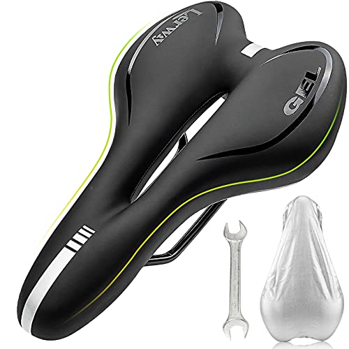 OUXI Fahrradsattel, Gel Fahrrad Sattel Bequemer Hohl Ergonomisch Fahrradsitz Tourensattel Geeignet für Herren Damen MTB Rennrad Mountainbike Heimtrainer City Dirt E Bike (Rot) 6 LERWAY Fahrradsattel Gel MTB Sattel Bequem Wasserdicht Mountainbike Sattel Weich Fahrradsitz Cityradsättel mit Fahrradsattel überzug Schraubenschlüssel für Herren Damen