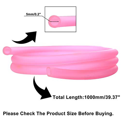 0.2''X39''(5Mm X 1M) Universal Fuel Vent Line Hose Petrol Gas Oil Tube Pipe Repleacment For Atv Dirt Bike Go Kart Moped Pocket Bike Pink #TOP1