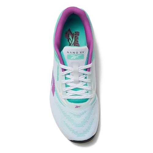 Reebok Nano X5 Mens Shoes, Cross Training Sneakers for Men, Footwear White/AI Aqua/Purple Rave, 10.5 by Reebok - Used condition - Image 4