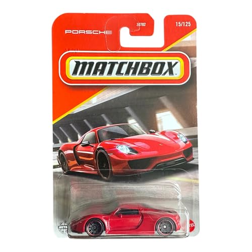 Hot Wheels Match Box Porsche 918 Spyder Die-Cast Toy Vehicle for Kids 3 Years & Above 15/125 (Red)