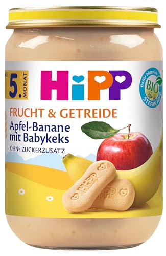 HiPP Apfel-Banane mit Babykeks, 6er Pack (6 x 190 g)