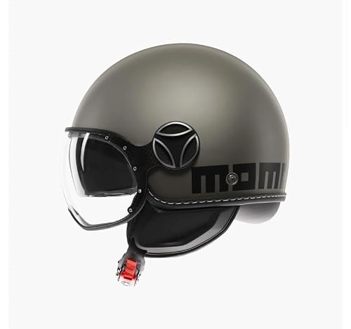 Casco Jet Fgtr Evo Momodesign E2206 Mono Matt Titanium -Black Taglia M