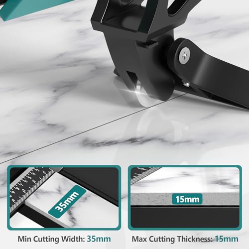Seeutek 48 Inch Manual Tile Cutter, Porcelain & Ceramic Cutting Tool with Tungsten Carbide Wheel, Infrared Positioning & Adjustable Brackets, Suitable for Professionals and Beginners by Seeutek - Image 2