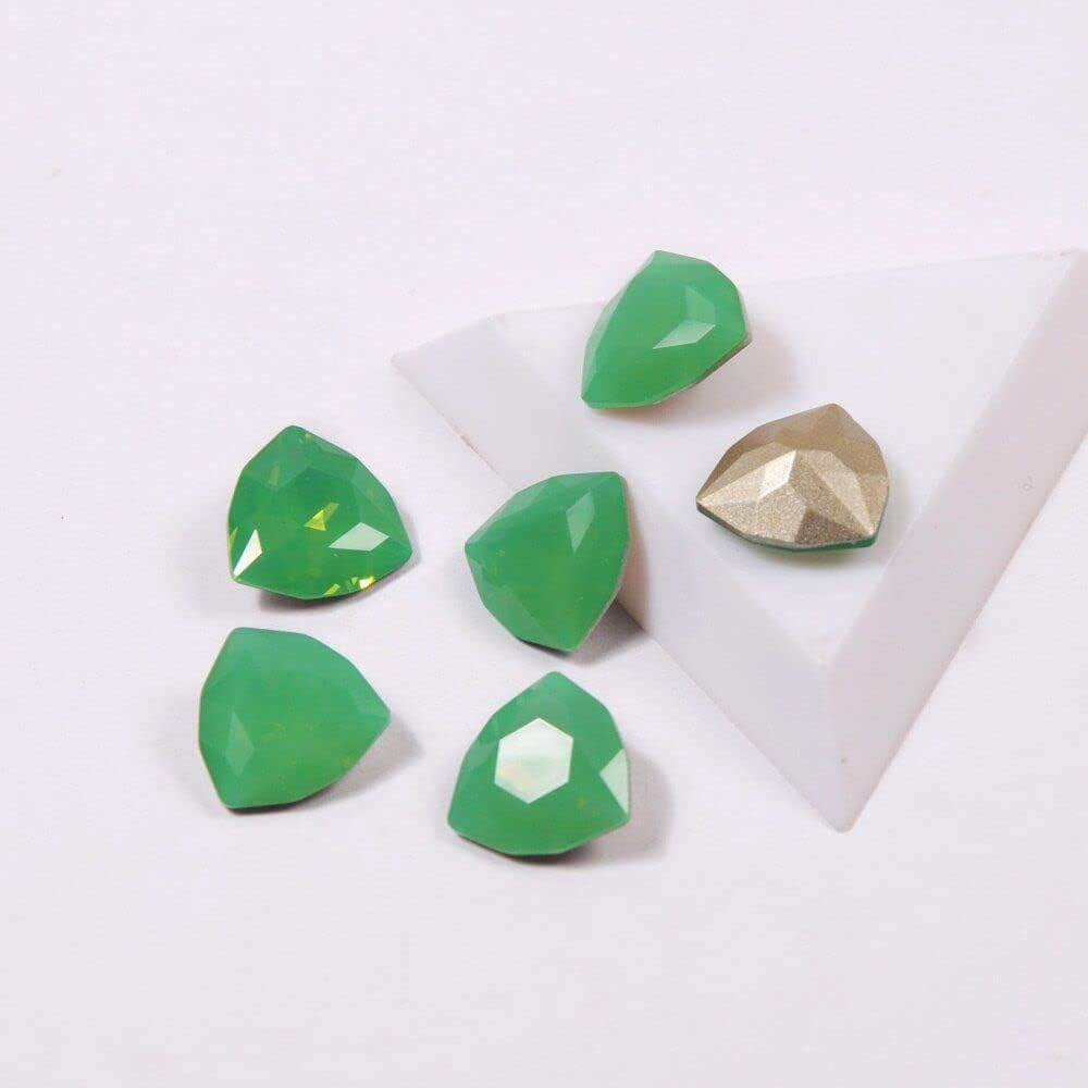 Trilliant Shape Pacific Opal Color Nail Rhinestone Glitter Glass Rhinestones 3D Jewelry Making Beads Nail Art Gem