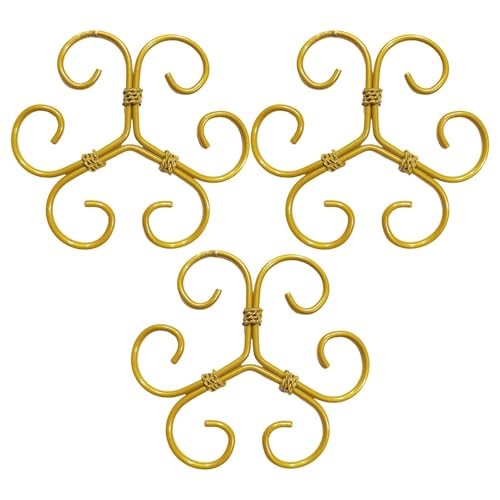 Soporte para tallos de plantas, soportes para tallos de flores, escalador reutilizable para plantas trepadoras, uso simple, larga duración, 10,5 x 10,5 cm, 3 piezas para jardinería en interiores y