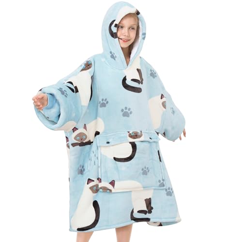 Narecte Kids Hoodie Blanket Birthday Gifts for Girls Year Old Girl Toddler Wearable Blanket Hoodie Kids Oversized Ideas Teen