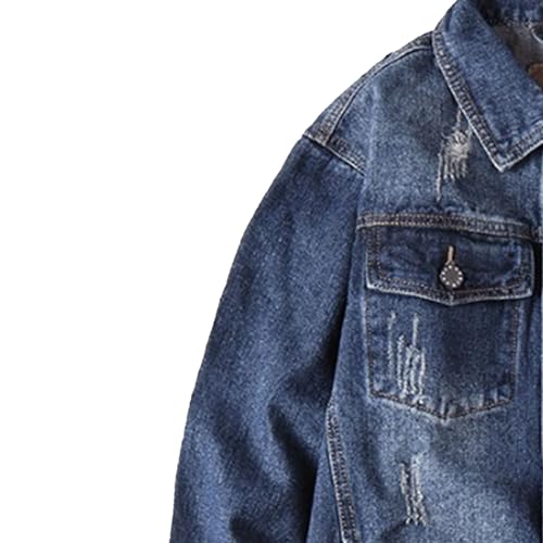Chaqueta de mezclilla para hombre DGHM-JLMY azul miniatura 6