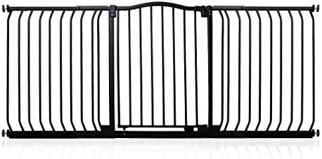 Bettacare Matt Finish Curved Top Dog Gate (171cm - 180cm, Black)