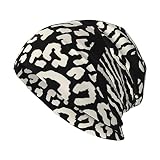 Bonnet tête de Mort imprimé Animal géométrique Bonnet tricoté Bonnet Slouchy Cagoule en Polyester Chapeau de Course