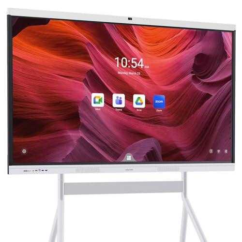 Image of Smart Board, 55 inch All-in-One Interactive Whiteboard, Google EDLA Certified, 48MP CMOS Sensor 4K UHD Camera, 8 AI Noise-Canceling Mics, for Professional Business Meetings and Classroom