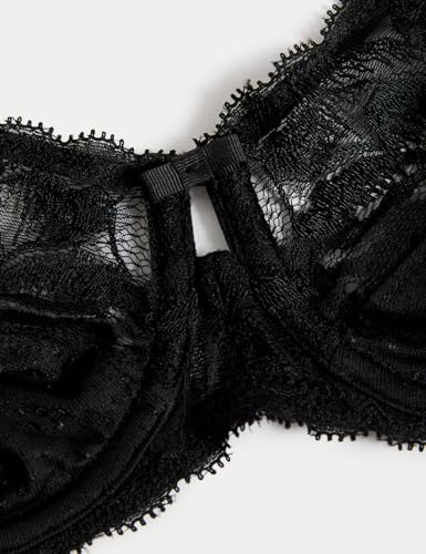 Image of Marks & Spencer Womens Polyamide Non PaddedWired Bra 38DD Black