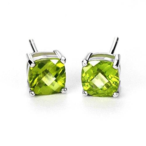 1.5Ct Peridot Earrings Stud Sterling Silver Earring August Birthstone Gemstone Fine Jewelry For Women #TOP2