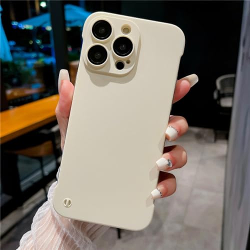 Coque iPhone ultra mince mate blanc crème idéale pour glisser votre téléphone dans la poche