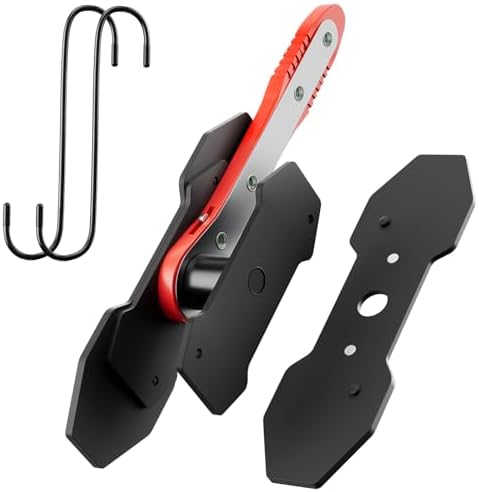 Brake Caliper Compression Tool, Caliper Piston Compressor Tool With Additional 2 pcs Large Steel Plate and 2 Hooks, 360°Adjustable Brake Caliper Tool for Single Twin Quad Piston Calipers (Red)