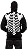 Calhoun Full-Zip Up Glow in The Dark Black Skeleton Sweatshirt Hoodie Costume (Adult Medium) #1
