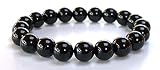Handmade Gem Awake Your Kundalini || Semi Precious Gemstone || Round Beads Stretch Bracelet || 7" Unisex Bracelet (Black Tourmaline)