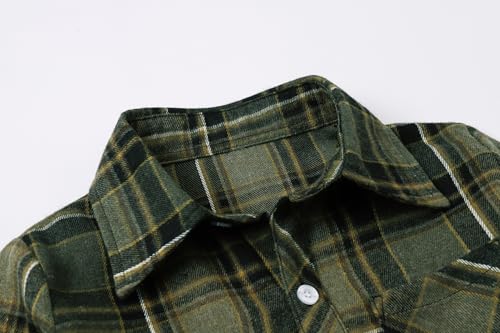 Image of Betusline Boy and Men Button Down Plaid Shirt | Soft,Breathable and Comfortable Fabric