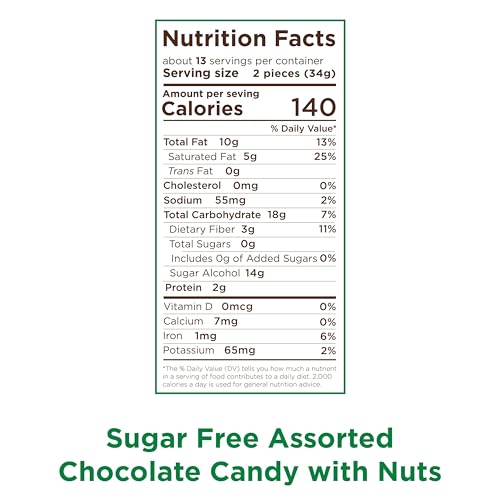 Image of RUSSELL STOVER Sugar Free Assorted Chocolate Candy with Nuts, 15.5 oz. bag - Sugar Free Chocolate Candy (Pack of 2)