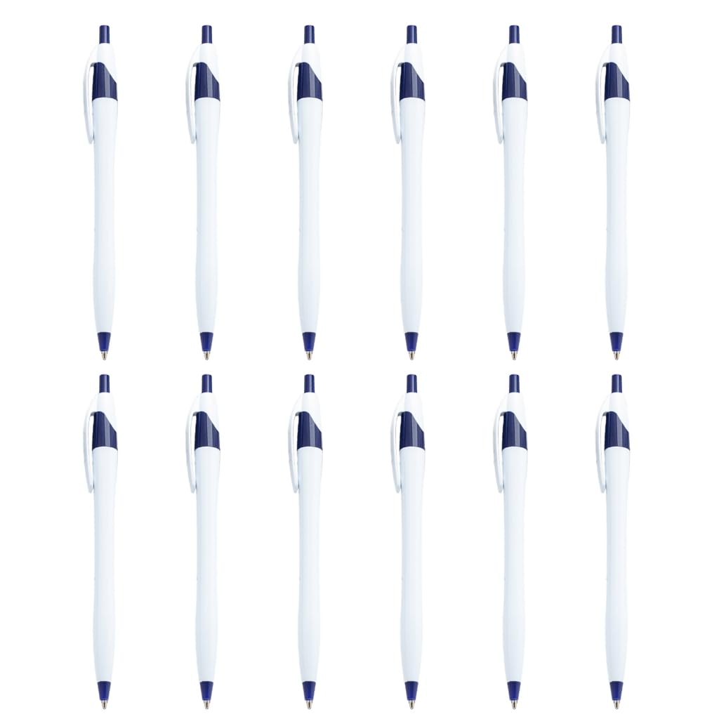 12Pcs Ballpoint Pen Office Signing Pen Retractable Ballpoint Pen Refillable Write Smoohtly Business Pen