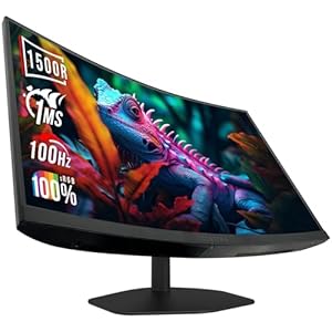 Sceptre Curved 24-inch Gaming Monitor 1500R DisplayPort HDMI X2 Eye Care 100% sRGB Build-in Speakers, 1ms 100Hz Machine Black 2024 (C248W-FW100T Series)
