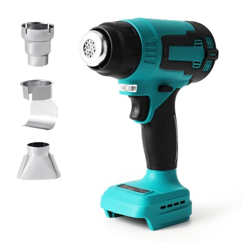 Decaper térmico inalámbrico para batería M~akita 18 V, 500 W, 122 ℉-1022 ℉ Pistola de aire caliente de calentamiento rápido con iluminación LED para vaina de pistola térmica película de PVC, sin