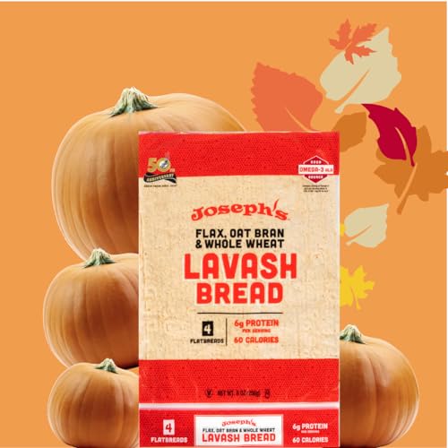 Flax Lavash 3 Pack - Joseph's Lavash Bread Value 3-Pack, Flax Oat Bran & Whole Wheat, Reduced Carb (4 Flatbreads per Pack, 12 Total) - Thumbnail 3
