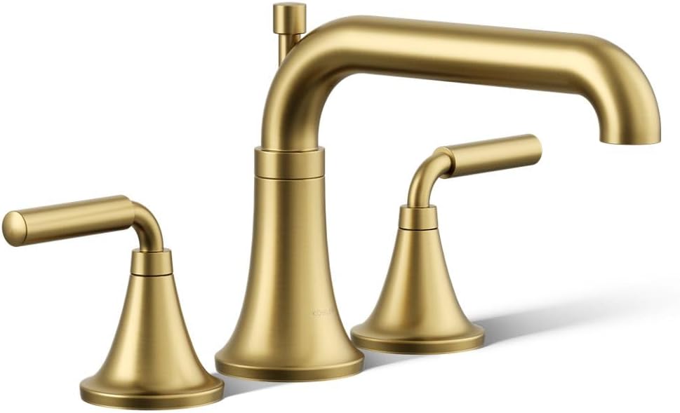 Kohler T26440-4-2MB Tone™ Deck-Mount Bath Faucet Trim with Diverter, Vibrant Brushed Moderne Brass