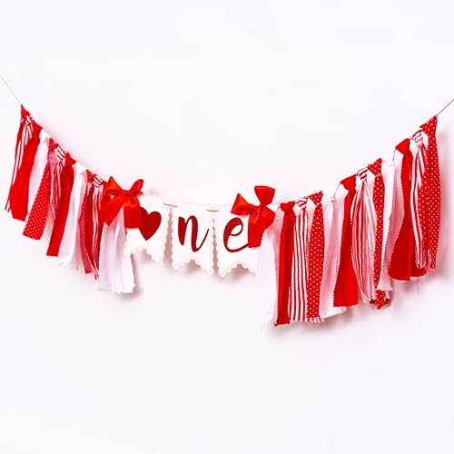 Sweetheart High Chair Banner - Valentine's Day First Birthday Highchair Banner, Little Sweetheart 1st Birthday Decorations Banner for Party, Photo Prop, Cake Smash.. by QIANGDAGSI - Image 7