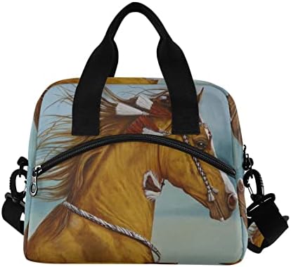 TropicalLife Cute Yellow Bees Lunch Bag for Women Girls Men Portable Insulated Lunch Box Tote Bag with Shoulder Straps for Work School Picnic