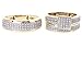 PB Collection 14K Gold Matching Bride and Groom Wedding Set/Trio Wedding Sets/His and Hers Women's Size 7 & Men's Size 10