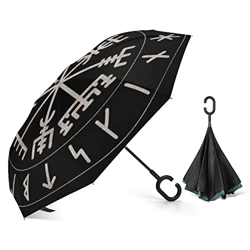 パパレグバ魔法シジル/スカーフ/ハンカチ 濡れない傘 逆さ傘 車や電車バスで便利！晴雨兼用傘 UVカット 紫外線対策 風に強い C型持ち手 ファション傘 雑貨