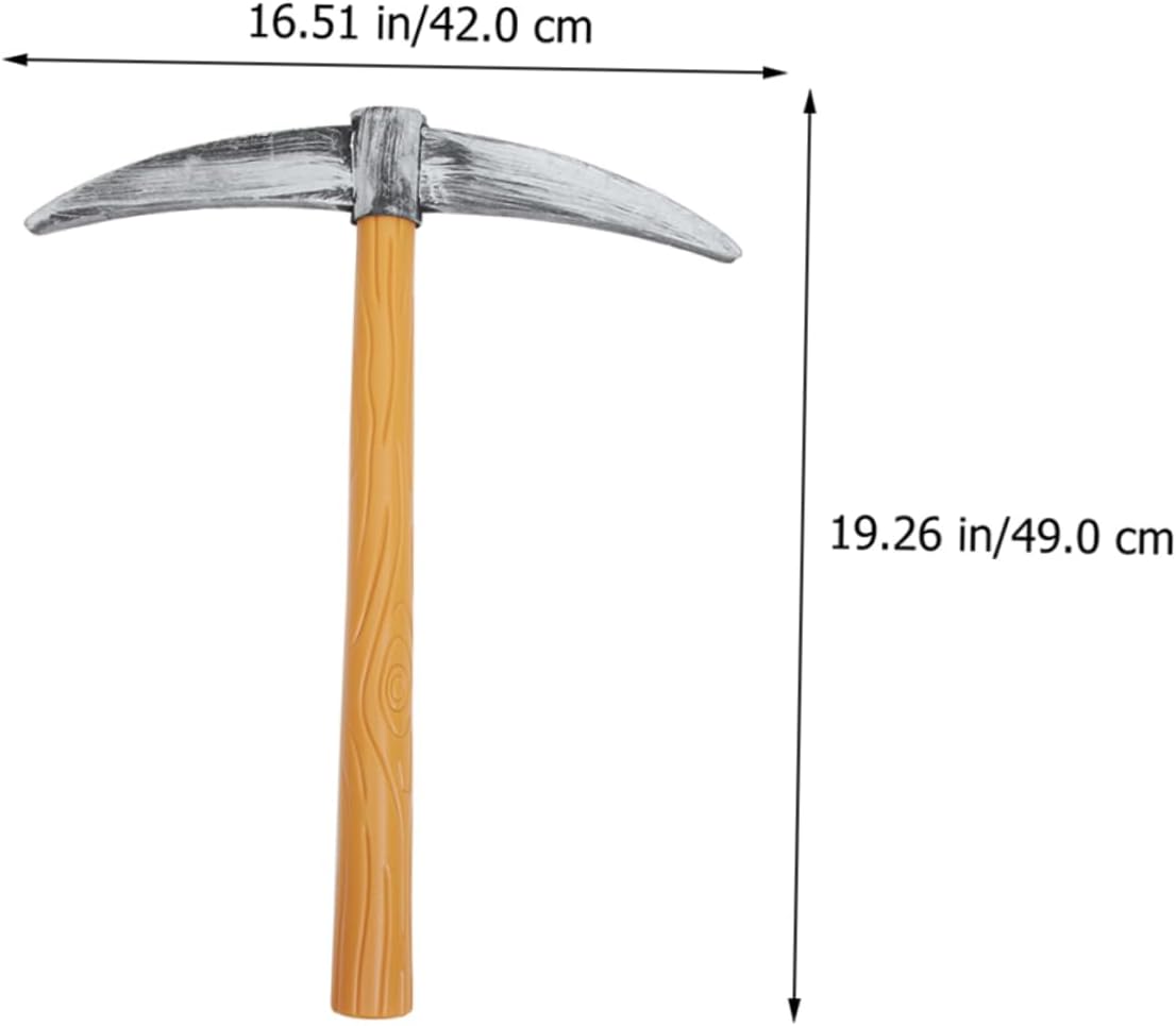 Toddmomy Pickaxe Spade Prop Set 2Pcs Foam Toy Tools for Party Photo Booth Stage Performance and Costume Accessories 19.29X16.53X1.77In