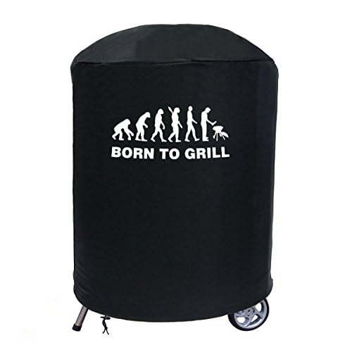 Ferocity Delux Kugelgrill Grill-Abdeckung Grill Abdeckhaube Top Qualität Wasserdichter BBQ Schutz Outdoor Grill Garten Terrasse Rund (59-69 cm x 90 cm) Born to Grill [084]