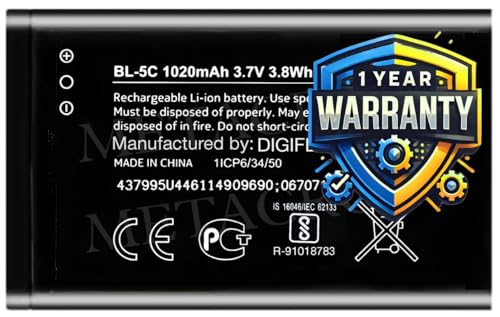 Image of Original BL-5C Battery Compatible with Nokia E50 Battery - (1020mAh) - 1 Year Warranty BC45