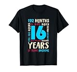 16th Birthday Shirt Kids Gift 16 Year Old Boys Girls Sixteen T-Shirt