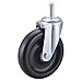 Swivel Stem Caster, Polyolfn, 5 in, 300 lb, Caster Frame Material: Steel