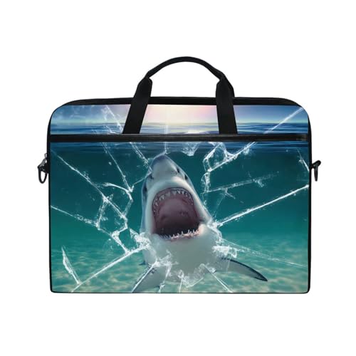 MRMIAN ALAZA Shark 15 Inch Laptop Shoulder Bag, Crossbody Briefcase